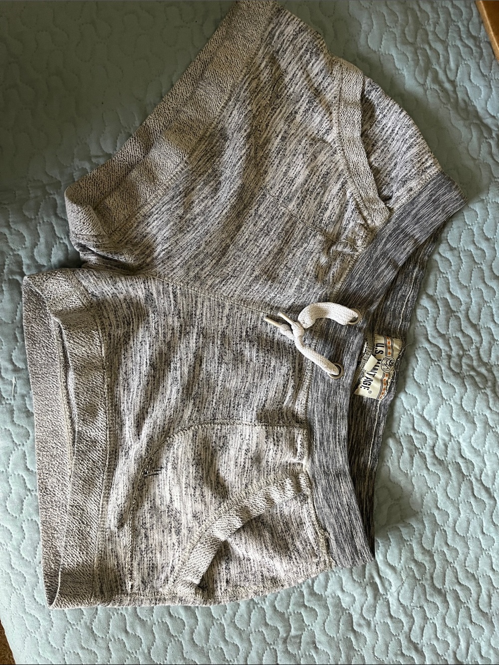 Athletic Drawstring Lounge Shorts - Gray